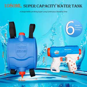 Pistolet à eau électrique à batterie à fermeture rapide Songkran avec réservoir dorsal de 1080 cc et portée de tir de 28 pieds - Product Image 2