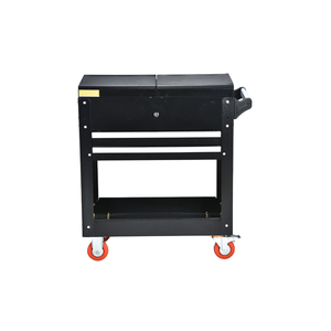 Rolling <strong>Mechanics</strong> Tool Cart Slide Top Utility Storage Cabinet Toolbox Tool Organizer With <strong>Open</strong> Lid and 2 Sliding Drawers - Product Image 5