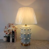 Lampe de bureau décorative en céramique Bodhi, fabriquée à la main aux États-Unis