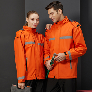Chaqueta Impermeable con Cierre Completo para Hombre, con Logotipo Personalizado ODM, Cortavientos para Trabajo, Ropa de Abrigo para Otoño, Venta al Por Mayor - Product Image 3