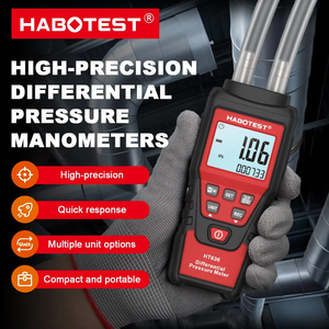 HABOTEST HT636 デジタル精密ガス分析計キット 差圧計 ABS素材 5PSI測定範囲 気圧 - Product Image 2