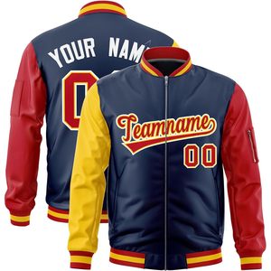 Custom Men's Bomber Jacket Lightweight Windbreaker Zip <b>Up</b> Coat Personalized Stitched <b>Letters</b> Number Autumn Casual Wear - Product Image 1