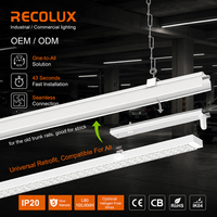 One All ClickFast Luminaire linéaire LED en aluminium à rétrofit, température de couleur réglable, garantie 5 ans, dimmable, 35-138W, IRC 80/90, usage commercial