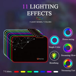 Meetion pd121 không trơn đèn nền LED Backlit Chuột chơi game Pad Mat RGB cao su XXXL lớn lớn tự nhiên màu đen 4mm Chứng Khoán Gmaing - Product Image 2
