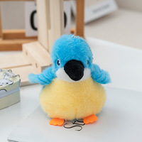 Mini doux réaliste sauvage peluche jouets Peluche peluches oiseau porte-clés petit moineau Toucan perroquet martin-pêcheur en peluche porte-clés