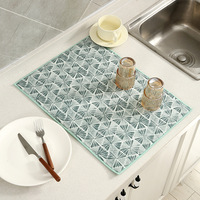 Tapis de séchage rectangulaire en microfibre pour cuisine, absorbant l'eau, pour évier et comptoir