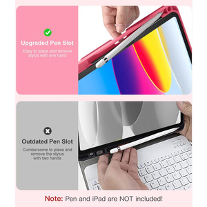 เคสป้องกันคีย์บอร์ดสำหรับ <span class=keywords><strong>iPad</strong></span> รุ่นที่ 11 พร้อมช่องใส่ปากกาแบบแม่เหล็ก ขนาด 10.9 นิ้ว พร้อมไฟแบ็คไลท์ 7 สี สำหรับ <span class=keywords><strong>iPad</strong></span> - Product Image 5