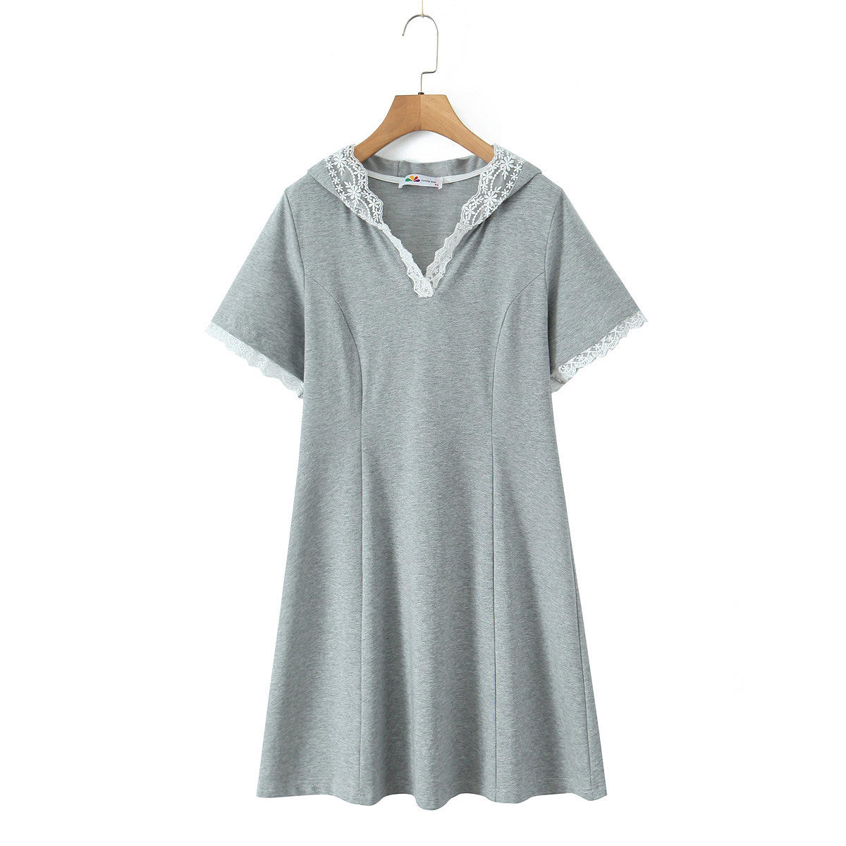 ชุดเดรสสั้นสีเทาคุณภาพสูง