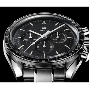 Montre pour homme de luxe de marque supérieure, série Speed Master, chronographe automatique multifonctionnel, diamètre du cadran 41 mm, montre en acier inoxydable - Product Image 2