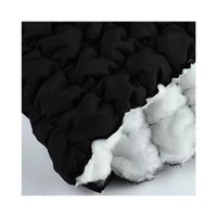 Tissu brodé à motif diamant, Tissu plissé élastique effet nuage, Tissu matelassé pour chauffe-mains