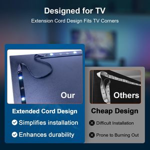 TV <span class=keywords><strong>LED</strong></span> Đèn nền <span class=keywords><strong>RGB</strong></span> thông minh <span class=keywords><strong>LED</strong></span> Strip Lights từ với điều khiển từ xa và ứng dụng điều khiển TV đèn nền - Product Image 3