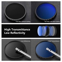 Filtre ND variable Neewer MRC ND2-ND400, densité neutre réglable, verre optique multicouche ultra fin 37 mm pour appareil photo