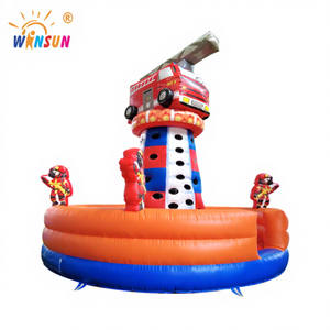 WINSUN Juegos Inflables Deportivos Comerciales para Niños, Camión de Bomberos, Pista de Obstáculos de Escalada, Material de PVC Ignífugo, Edades 5+ - Product Image 1