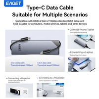 EAGET SE630D-1 10Gbps Adattatore per SSD M.2 NVMe SATA PCIe in Alluminio, Case USB 3.2 Tipo C per Disco Rigido