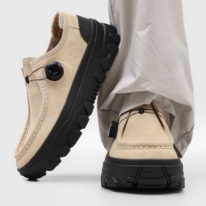 Botas de senderismo de suela gruesa para hombre, estilo canguro, con botón giratorio, para exteriores, mocasines casuales, cómodos y duraderos, para caminar, Verano 2026 - Product Image 5