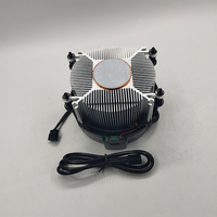 Refroidisseur de processeur RGB avec dissipateur thermique en cuivre et ventilateur de 80 mm pour processeur AMD AM4 AM5 Ryzen, système de refroidissement par air, design à faible bruit