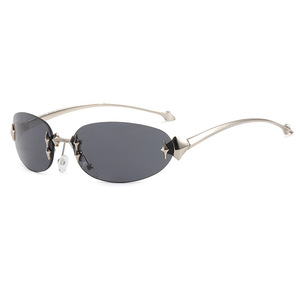 <span class=keywords><strong>Occhiali</strong></span> da <span class=keywords><strong>Sole</strong></span> Senza Montatura a Forma di Stella UV400, Stile Ovale Personalizzato per Ragazze, <span class=keywords><strong>Occhiali</strong></span> da <span class=keywords><strong>Sole</strong></span> da Donna dello Stesso Stile - Product Image 5