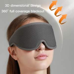 Mascherina per occhi oscuranti regolabile 3D sagomata maschera per gli occhi per gli uomini e le donne hanno dormito meglio con il prodotto per la cura personale - Product Image 2