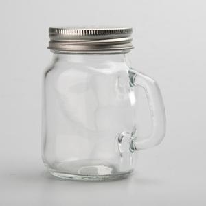 <span class=keywords><strong>10</strong></span> oz bebida fría uso venta al por mayor, precio de fábrica, mason frasco de vidrio con mango tapa y paja - Product Image 1