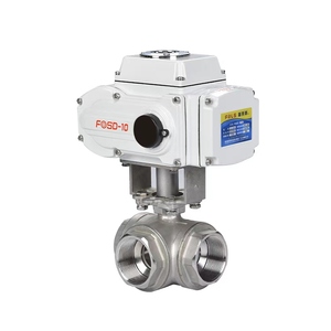 Factory Hot Sale DN80 3Inch <b>3</b> Way T Port 1000 WOG 24 Volt Female Thread CF8M Stainless Steel Actuated Ball Water - Product Image 2