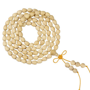 Pulsera de cuentas de oración budistas de bambú, 108 piezas, forma de gota de agua, joyería religiosa unisex para ceremonias - Product Image 3