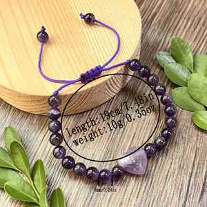Bracelet en pierre naturelle avec perles de verre colorées, géométrie sacrée, logo gravé au laser, réduction sur les achats en gros - Product Image 1