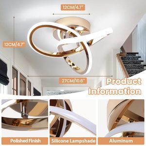 Hiện đại 6000K vàng <span class=keywords><strong>LED</strong></span> trần ánh sáng cong thiết kế bán tuôn ra gắn kết cho hành lang phòng tắm lối vào cầu thang IP65 chiếu sáng nhà AC - Product Image 6