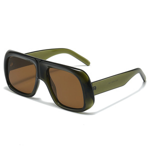 Lunettes de soleil oversize irrégulières pour hommes et femmes, monture large, protection UV400, verres colorés, personnalisables avec logo, collection 2026 - Product Image 5