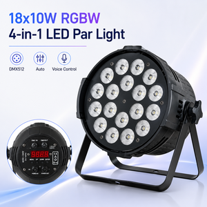 ไฟพาร์ LED 18X12W RGBW 4-in-1กันน้ำ IP65 DMX512ไฟล้างเวที RDM พร้อมส่งในฟิลิปปินส์ - Product Image 1