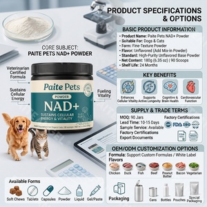 Polvo de NAD+ para Perros y Gatos, Vitalidad Celular, Salud Cognitiva, Refuerzo Inmunológico, Antienvejecimiento, Apoyo a las Articulaciones y Mitocóndrias, 180g, Marca Privada - Product Image 5