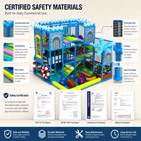 Estructura metálica duradera de diseño Modular de gran oferta con parque infantil interior Ocean Ball Pit, área de juegos para niños para jardín de infantes
