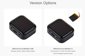 Carte de développement ESP32-S3 avec écran tactile AMOLED de 1,8 pouces, WiFi BLE 5.0, IMU, microphone audio, RTC, charge de batterie, faible consommation d'énergie, module de contrôle IoT - Product Image 6