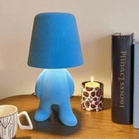 Luz nocturna inalámbrica de peluche para habitación, luz nocturna para mesita de noche, carga USB, luz táctil de tres colores, lámpara de mesa de noche