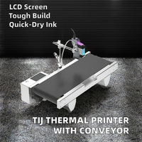 Impresora automática de inyección de tinta térmica en línea, transportador Tij, resolución de 600dpi, tinta de secado rápido para impresión de papel de tarjeta de etiquetas, nueva condición
