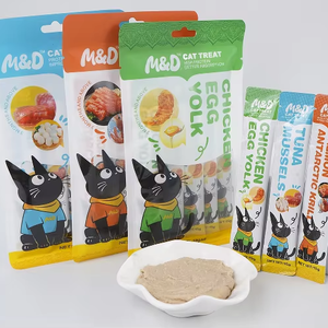 Großhandel OEM Cremige Katzensnacks 15g Nassfutter für Katzen Katzenstreifen Hochwertige Katzen-Nassleckerlis Bio-Tierfutter - Product Image 1