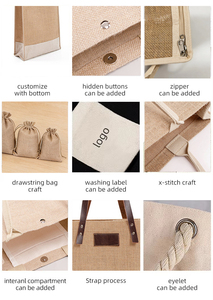 Wholesale Large Capacity <strong>Jute</strong> <strong>Tote</strong> <strong>Bags</strong> | Custom Logo Burlap Linen Handbags for Mother'<strong>s</strong> Day Gifts Shopping <strong>Bags</strong> <strong>Jute</strong> <strong>Bag</strong> - Product Image 3
