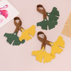Creative PU Leather Gingko Bag Charm Pendant Fashion Handbag <b>Ornament</b> <b>Car</b> Keychain Accessories - Product Image 3