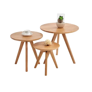 Jodhpuri Woods Wooden Legs <b>Round</b> <b>Small</b> Apartment Office Desks Stylish And Durable Solid Wood <b>Table</b> Perfect For Living Room - Product Image 4
