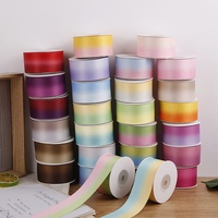 Ruban en satin épais de haute qualité OKAY, 1,5 pouce (4 cm), couleur ombrée, double face, 25 couleurs, haute ténacité, 100% polyester, sans azo, 10