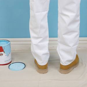 DIY कस्टम 6*9 9*12 फीट 8oz 10oz निविड़ अंधकार विरोधी पर्ची dustsheet चित्रकार मंजिल ducting 100% कपास कैनवास ड्रॉप कपड़ा - Product Image 4