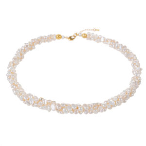 สร้อยคอมุกขาวเลี้ยงแบบ 3 แถว โซ่เกลียวขนาด 18 นิ้ว มุกขนาด 5-6 มม. รุ่น TWN914 - Product Image 5