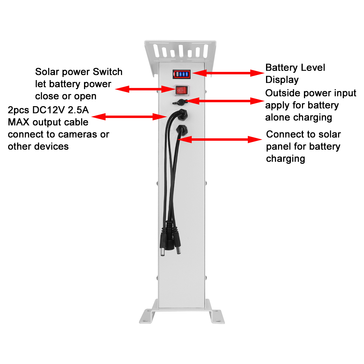 Super 40W A+ Panel 20AH Big Battery Solar Powered Outdoor for Cctv hikvision or Dahua 4g or Wifi Camera Compare · image 5