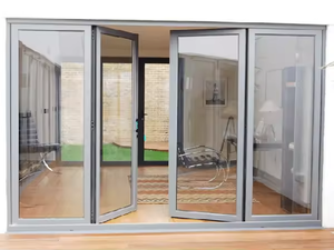 Fenêtre pliante horizontale en alliage d'aluminium Beigeman <span class=keywords><strong>pour</strong></span> villa, balcon, cuisine, étanche, résistante à la pression, insonorisée, thermique - Product Image 1