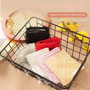 Ropa Interior Femenina Transpirable Directo de Fábrica, Sexy, Translúcida, con Nudos de Jacquard, Encaje Hueco, Algodón/Nailon, Cintura Media, Estilo Bikini - Product Image 2