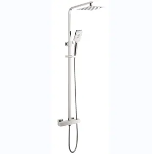 Ensemble de douche moderne de luxe noir entier robinet de douche 2 fonctions avec carré