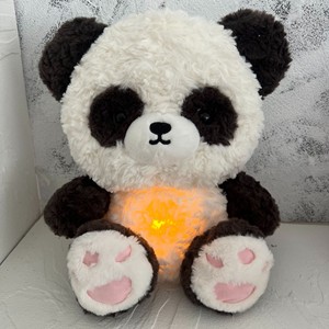 Mignon chien panda respirant 2 en 1 en peluche douce et en coton, jouet musical en peluche pour animaux, ours en peluche de 30 cm pour les enfants, bébé dormant - Product Image 2