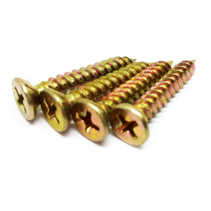 สกรูเกลียวปล่อยหัวจมเหล็กชุบสังกะสีสีเหลือง - Product Image 5