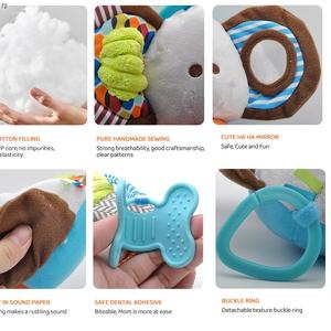 Jouet en peluche berceau pendentif bébé jouet multi-sensoriel Silicone activité et dentition éléphant bébé lit suspendu jouet - Product Image 4