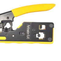 Herramienta de crimpado y pelacables RJ45/RJ11 8P/6P CAT5E/CAT6/CAT7 para conectores de red