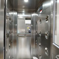Douche d'air pour salle blanche, simple et double, à soufflage automatique, en acier inoxydable